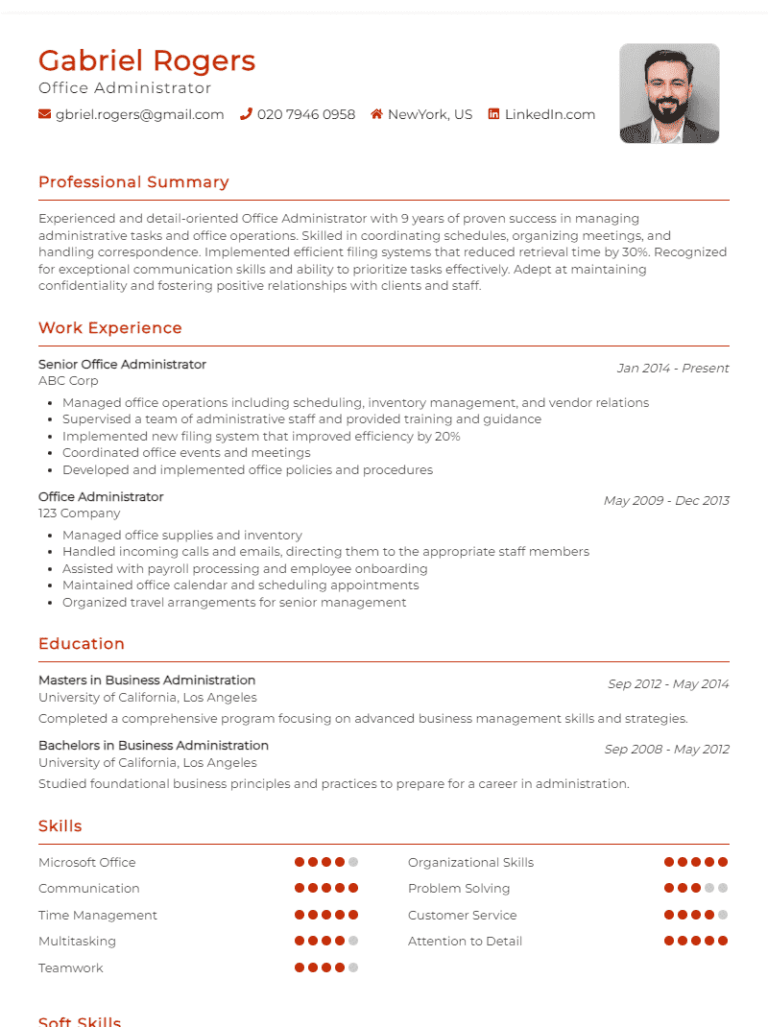 Dynamic maritime CV template