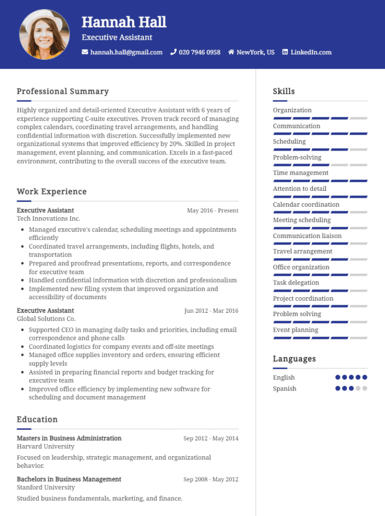 Professional maritime CV template