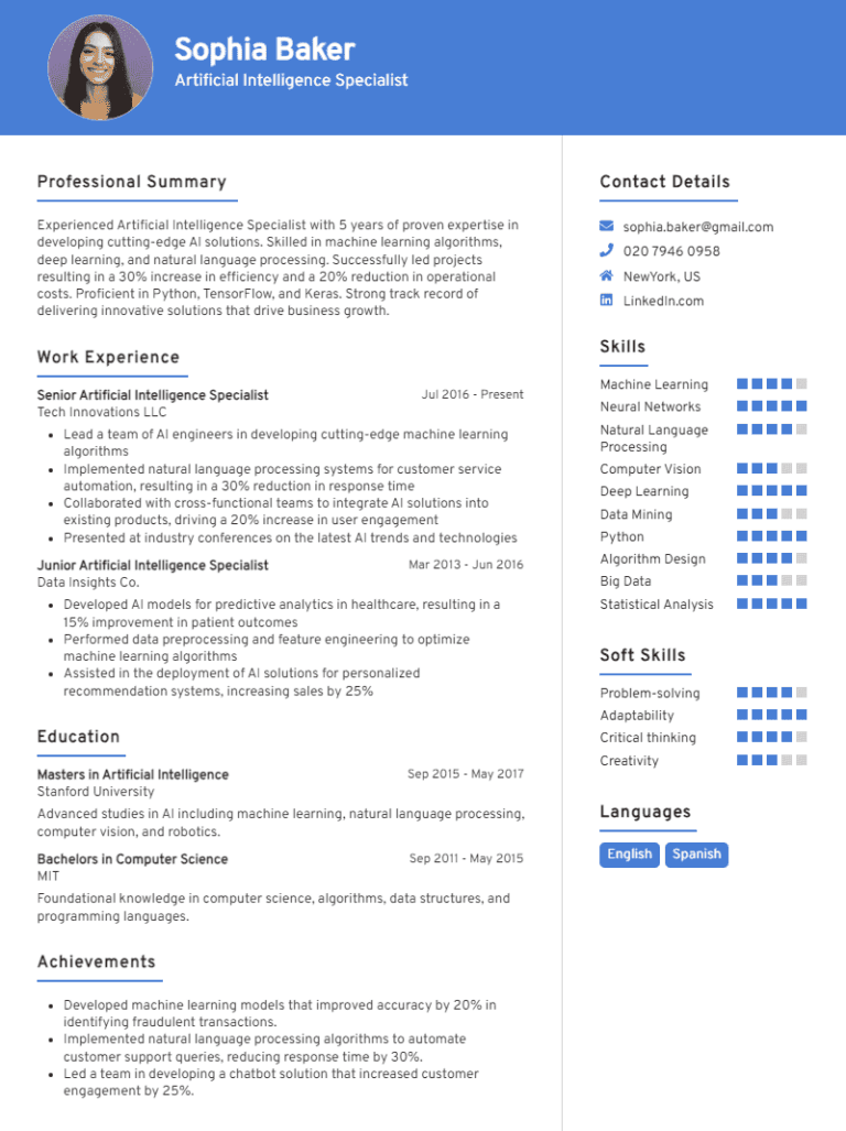Versatile maritime CV template